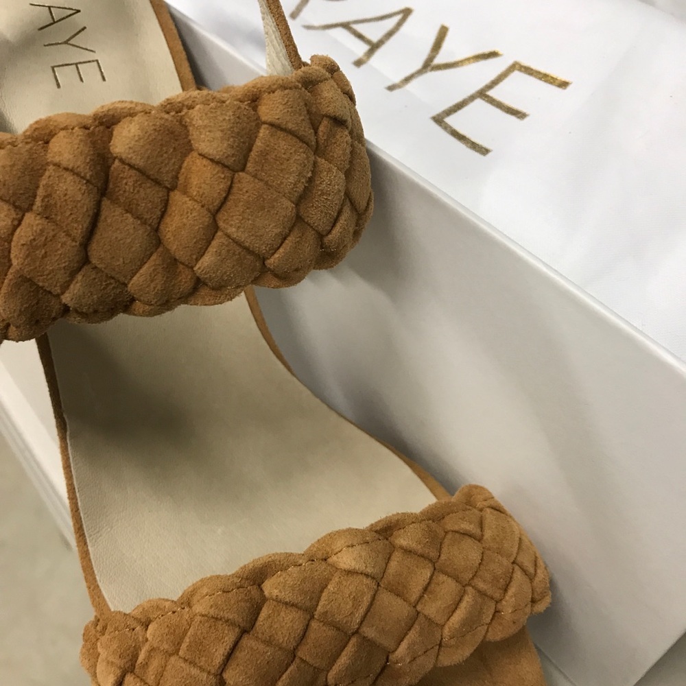 RAYE Haven Whiskey Braided Suede Platform Sandals - Picture 7 of 8